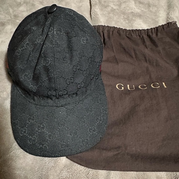 Gucci Accessories - Authentic Gucci Black Monogram Cap